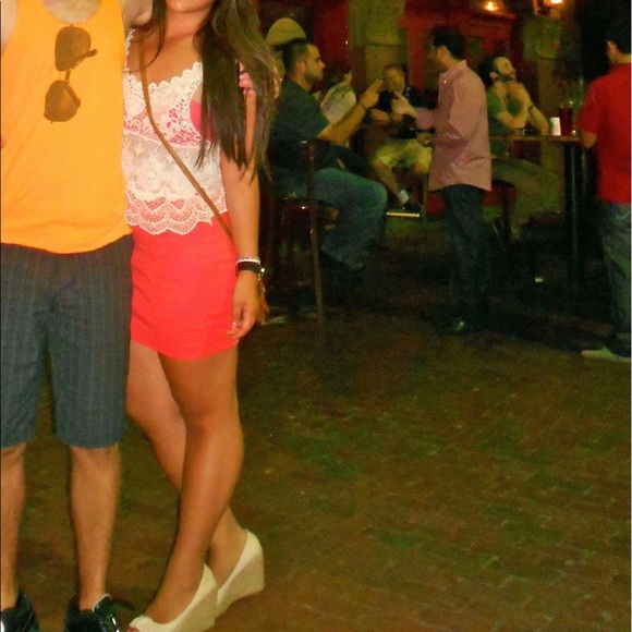 Forever 21 Coral Pink Mini Skirt - Picture 4 of 4